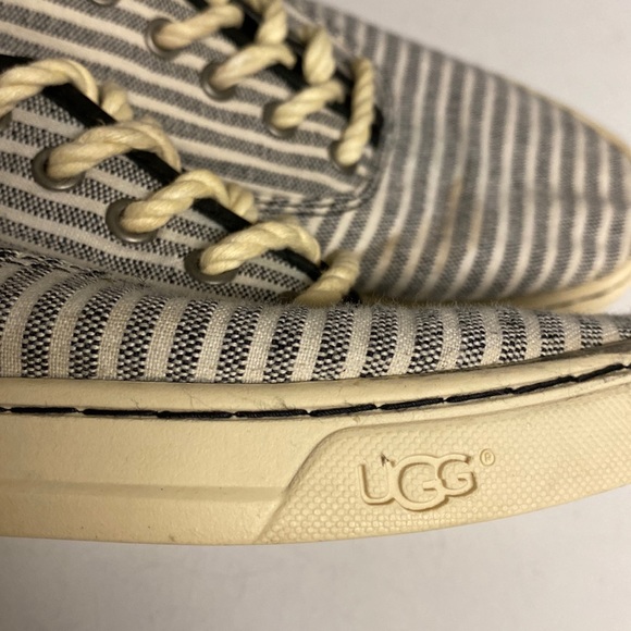 UGG | Shoes | Ugg Evera Canvas Sneaker | Poshmark UGG Evera Sneaker Striped Canvas Lace Up Shoes Size 9